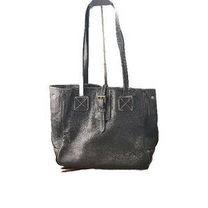 Vintage Dooney & Bourke Black Pebbled Leather‎ Tote Shoulderbag Womens Purse